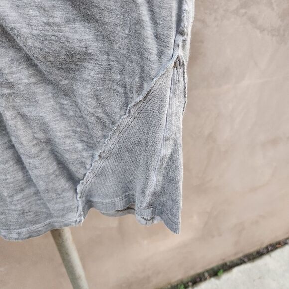 Free people gray embroidered henley - Picture 7 of 9